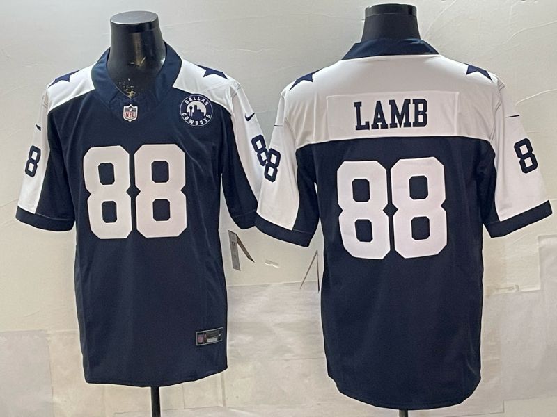 Men 2026 Dallas Cowboys #88 Lamb Blue 3th generations Nike Limited NFL Jersey style 09